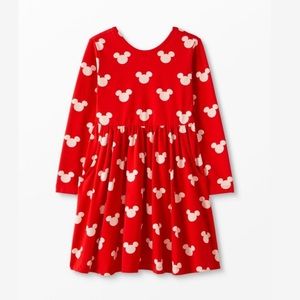 Hanna Andersson Disney Super Soft Skater Dress Red Mickey Mouse sizes 5T and 10